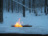fire in the snow
